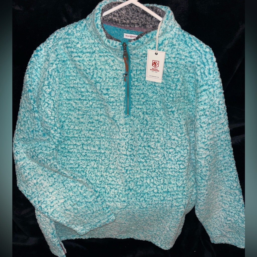 Sweatshirt By Saint Bernard - Aqua Sherpa 1/4 Zip Pullover